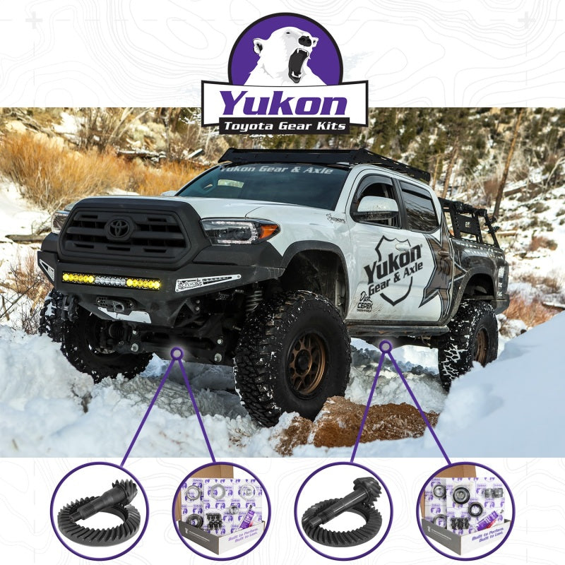 Yukon Gear Ring & Pinion Gear Kit Package Front & Rear with Install Kits - Toyota 8in/8IFS YGKT004-488