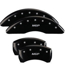 Load image into Gallery viewer, MGP 4 Caliper Covers Engraved Front &amp; Rear MGP Black finish silver ch - GTR Auto