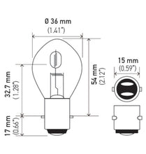 Load image into Gallery viewer, Hella Bulb 6235 12V 35/35W Ba20D B11 S2 - GTR Auto