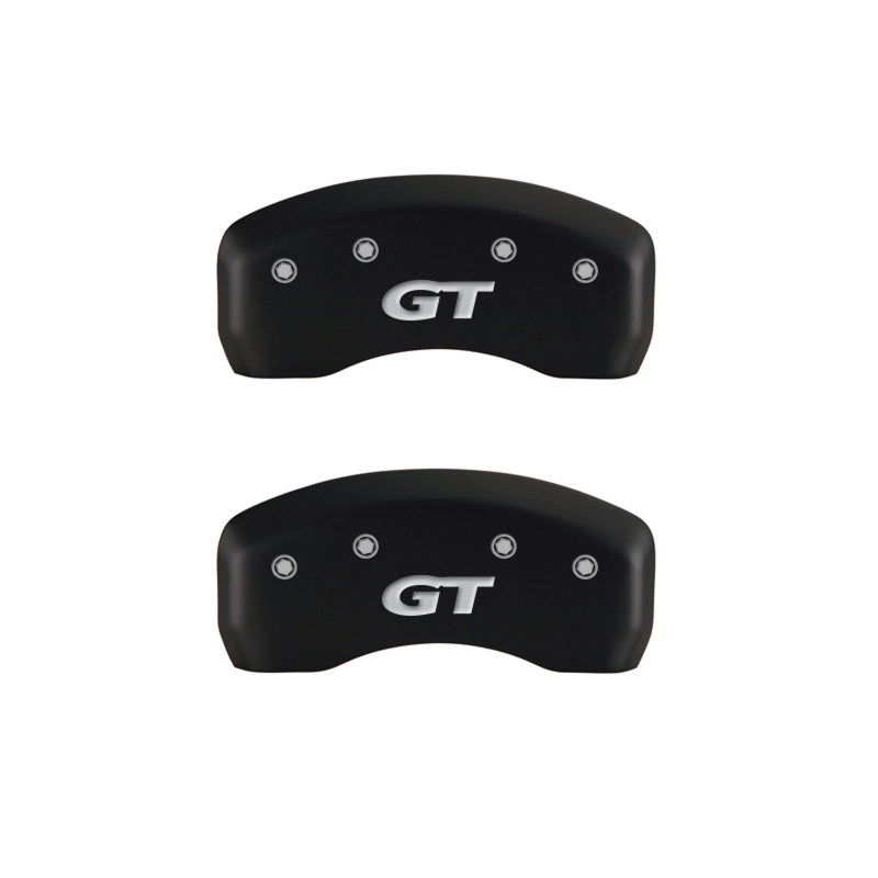 MGP 4 Caliper Covers Engraved Front Mustang Engraved Rear SN95/GT Red finish silver ch - GTR Auto