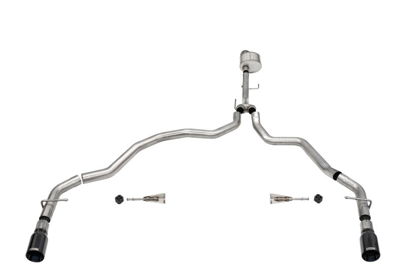 Corsa 2021-2025 Ford F-150 Regular Cab/6.5in Bed 5.0L V8 Xtreme Cat-Back Dual Rear Exit-Black PVD - GTR Auto