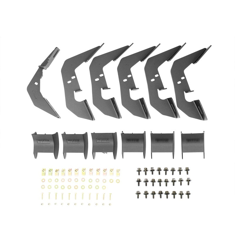 Westin 2007-2018 Chevy Silverado Ext/Dbl Cab R7 Nerf Step Bars - Black - GTR Auto