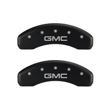 Load image into Gallery viewer, MGP 4 Caliper Covers Engraved Front &amp; Rear GMC Red finish silver ch - GTR Auto