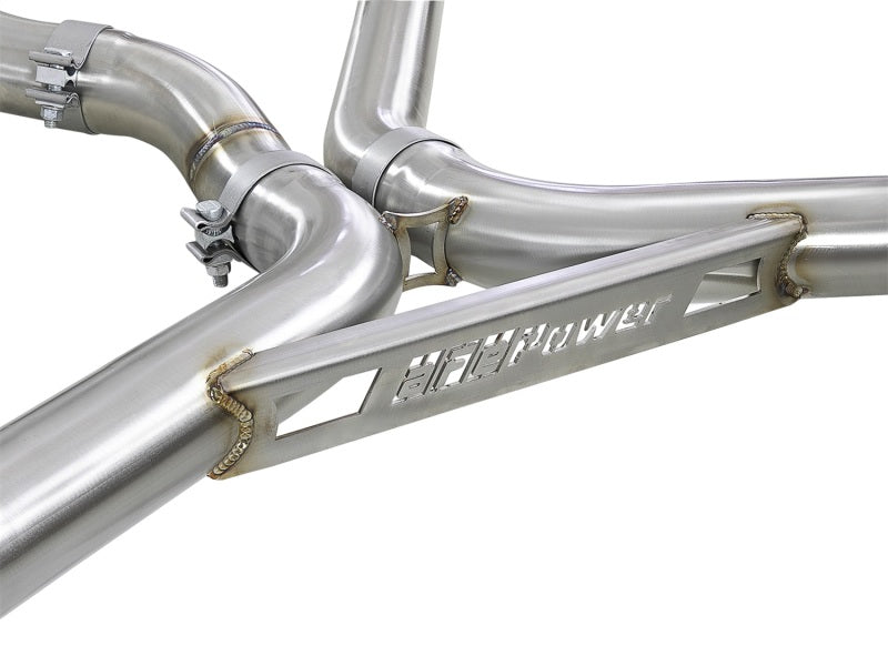 aFe MACH Force-Xp 3.5in. 304 SS C/B Exhaust w/o Muffler 15-18 BMW X5 M V8-4.4L (tt) - Polished Tip - GTR Auto
