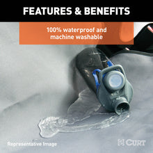 Load image into Gallery viewer, Curt Seat Defender 58in x 23in Removable Waterproof Grey Bucket Seat Cover