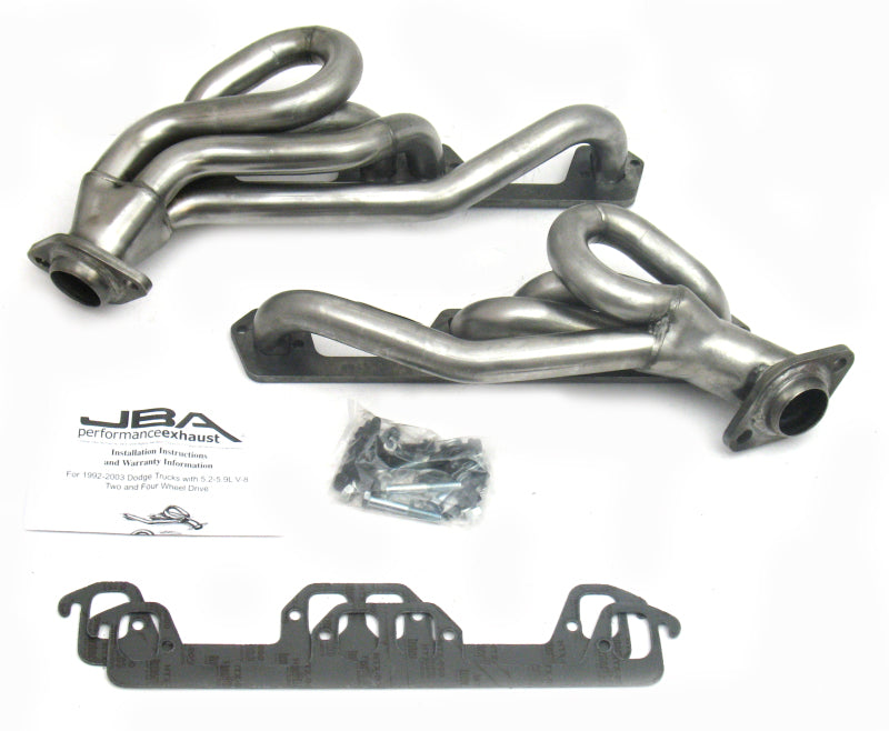 JBA 96-03 Dodge Truck 5.2L/5.9L Magnum 1-1/2in Primary Raw 409SS Cat4Ward Header - GTR Auto