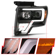 Load image into Gallery viewer, ANZO 2009-2013 Ford F-150 Projector Light Bar G4 Switchback Headlights Black Amber - GTR Auto