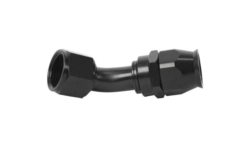 Aeromotive PTFE Hose End - AN-12 - 45 Deg - Black Anodized - GTR Auto
