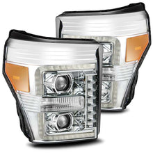 Load image into Gallery viewer, AlphaRex 11-16 Ford F-250 SD PRO-Series Projector Headlights Plank Style Design Chrome w/Seq Signal - GTR Auto
