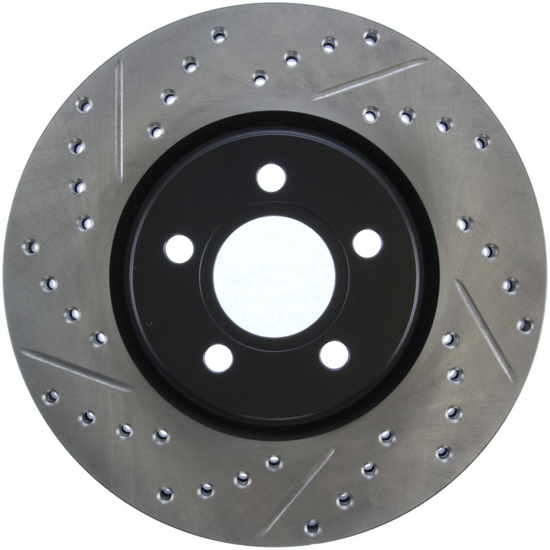 StopTech 03-09 Chrysler PT Cruiser Tur / 03-05 Dodge Neon SRT-4 Front Right Slotted & Drilled Rotor - GTR Auto