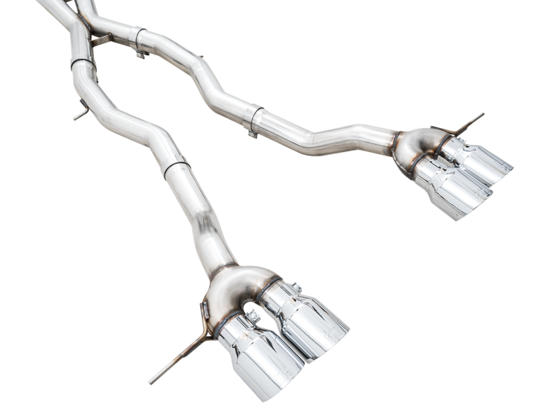 AWE Tuning Track Edition Cat-Back Exhaust for BMW G8X M3/M4 - Chrome Silver Tips
