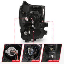 Load image into Gallery viewer, ANZO 11-16 Ford F-250/F-350/F-450 Projector Headlights w/ Plank Style Switchback Chrome w/Amber - GTR Auto
