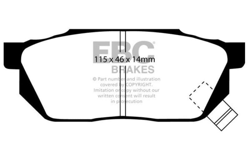 EBC 84-87 Honda Civic CRX 1.5 DX Yellowstuff Front Brake Pads DP4570R