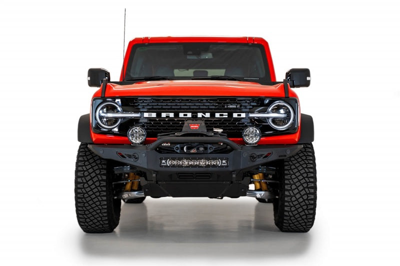 Addictive Desert Designs 2021+ Ford Bronco Rock Fighter Front Bumper - Hammer Black - GTR Auto