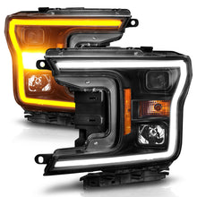 Load image into Gallery viewer, ANZO 2018-2020 Ford F-150 Projector Headlight w/ Plank Style Switchback Black Housing - GTR Auto