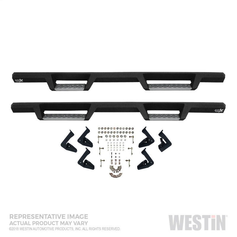 Westin/HDX Stainless 15-18 Ford F-150 SC/17-18 F-250/F-350 CC Drop Nerf Step Bars - Textured Black - GTR Auto