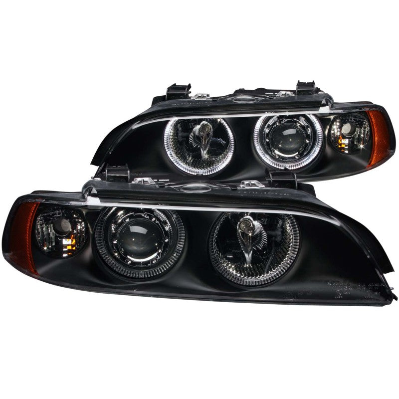 ANZO 1997-2001 BMW 5 Series Projector Headlights w/ Halo Black - GTR Auto