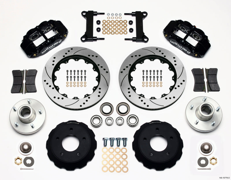 Wilwood Narrow Superlite 6R Front Hub Kit 14.00in Drilled Chevy C-10 60-87 CPP Drop Spindle - GTR Auto