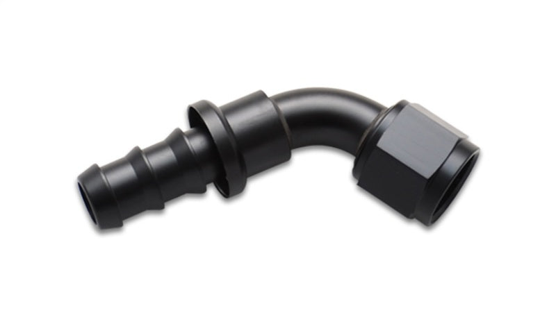 Vibrant Push-On 60 Degree Hose End Elbow Fitting Size -6AN
