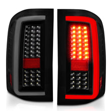 Load image into Gallery viewer, ANZO 2007-2013 Chevrolet Silverado1500/ 2500/ 3500 LED Tail Lights w/ Light Bar Black Housing Smoke - GTR Auto
