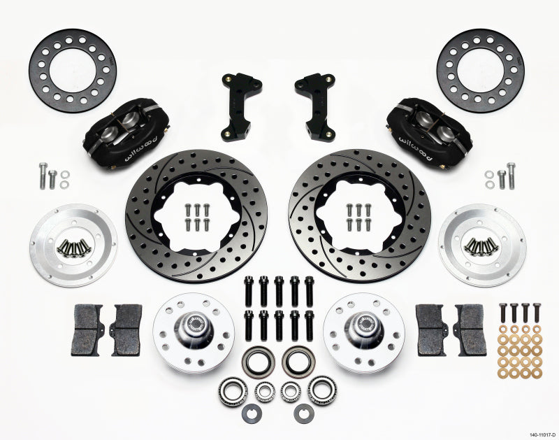 Wilwood Forged Dynalite Front Kit 11.00in Drilled 74-80 Pinto/Mustang II Disc Spindle only - GTR Auto