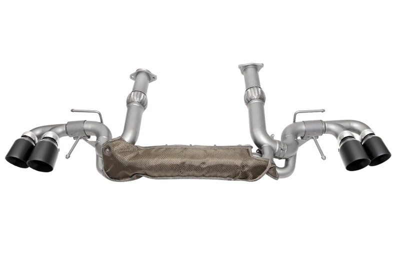 SOUL 20+ Chevrolet C8 Corvette Valved Exhaust - 4in Slash Cut Tips - Ceramic Matte Black