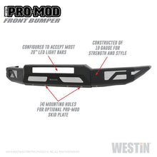 Load image into Gallery viewer, Westin 15-20 Chevrolet Colorado Pro-Mod Front Bumper - Textured Black