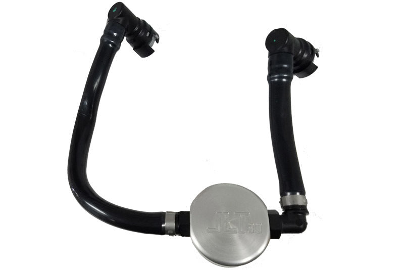 J&amp;L 2018-2023 Ford Mustang GT Passenger Side Oil Separator 3.0 - Clear Anodized - GTR Auto