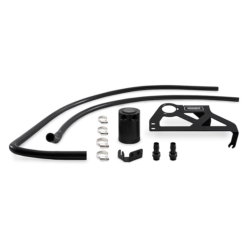 Mishimoto 12-18 Jeep Wrangler JK Baffled Oil Catch Can Kit - Black - GTR Auto