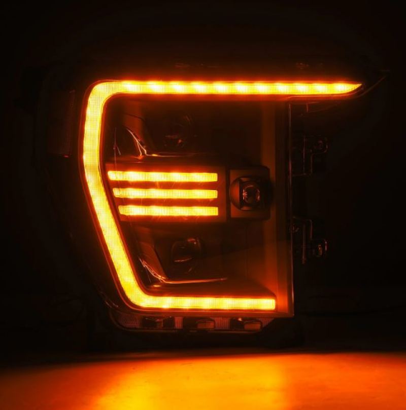 AlphaRex 21-22 Ford F150 PRO-Series Projector headlights Black w/Activ Light/Seq Signal - GTR Auto
