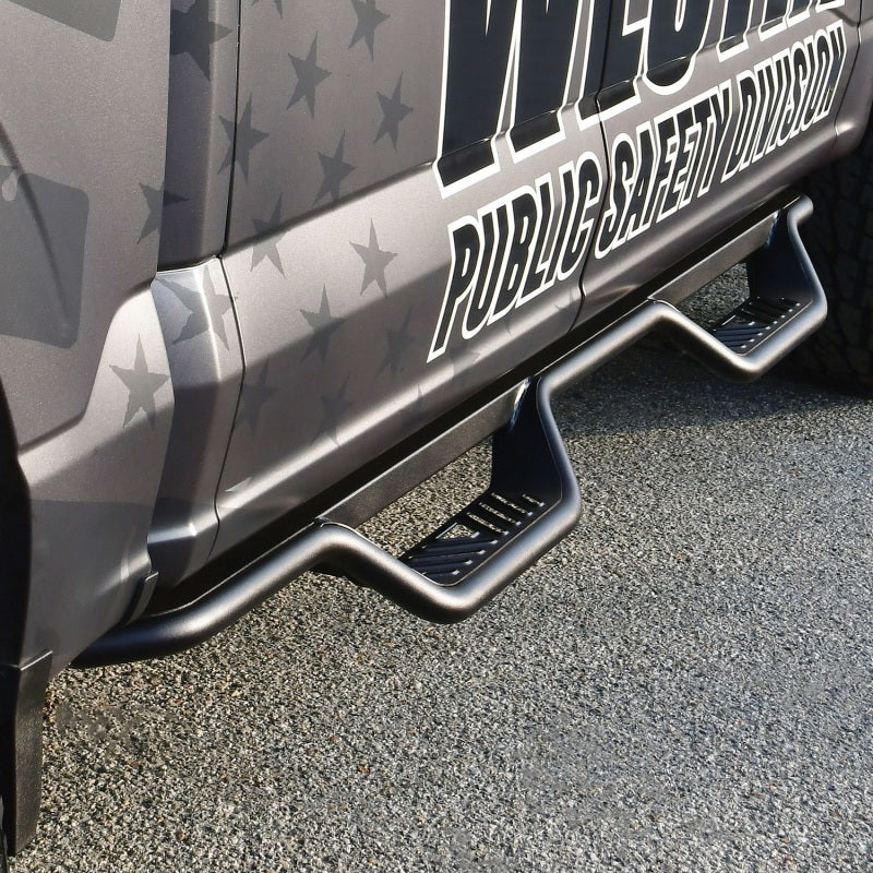Westin 15-22 Ford F-150 SuperCrew / 17-22 F-250/350 Crew Cab Outlaw Nerf Step Bars - Textured Black - GTR Auto