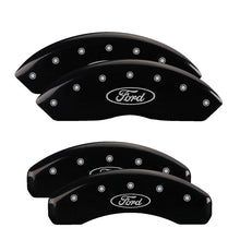 Load image into Gallery viewer, MGP 4 Caliper Covers Engraved Front &amp; Rear MGP Black finish silver ch - GTR Auto