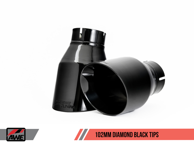 AWE Tuning Audi B9 A5 Touring Edition Exhaust Dual Outlet - Diamond Black Tips (Includes DP) - GTR Auto
