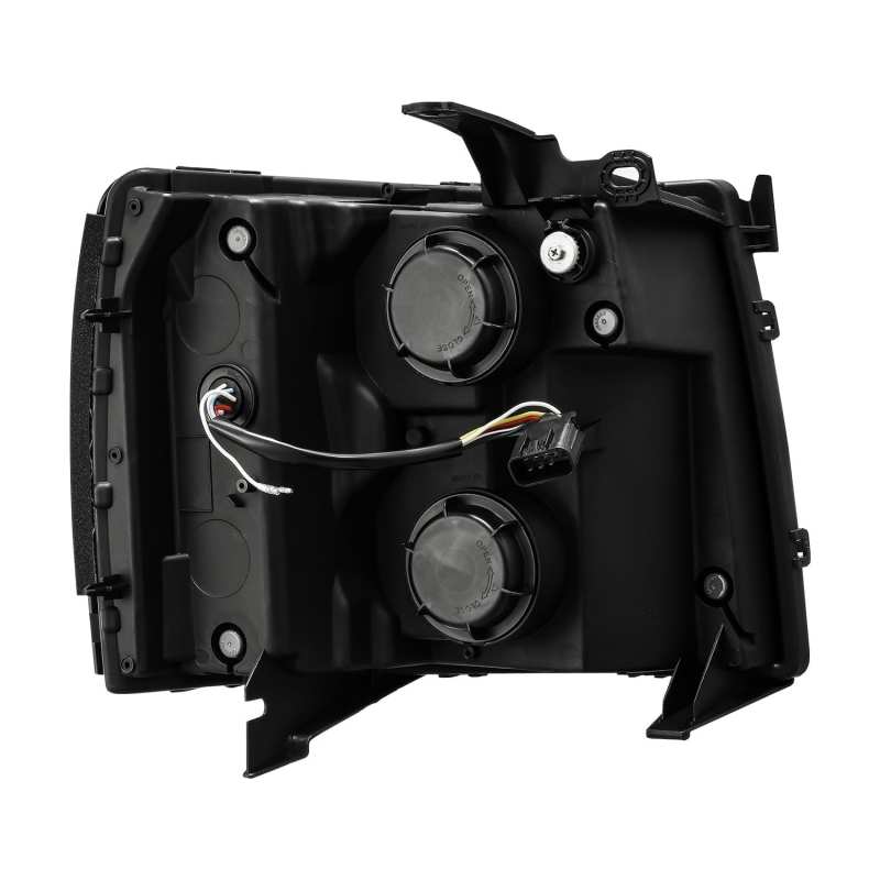 AlphaRex 07-13 Chevy 1500 LUXX LED Proj Headlights Plank Design Chrome w/ Activ Light/Seq Signal/DRL - GTR Auto