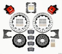 Load image into Gallery viewer, Wilwood Combination Parking Brake Rear Kit 12.88in Drilled Red 2005-2014 Mustang - GTR Auto
