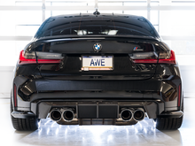 Load image into Gallery viewer, AWE Tuning SwitchPath Cat-Back Exhaust for BMW G8X M3/M4 - Chrome Silver Tips