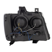 Load image into Gallery viewer, ANZO 07-14 Chevy Tahoe Projector Headlights w/ Plank Style Design Black w/ Amber - GTR Auto