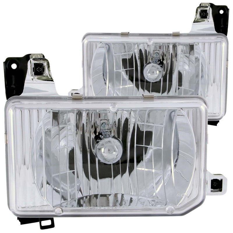 ANZO 1988-1989 Nissan Hardbody Crystal Headlights Chrome - GTR Auto