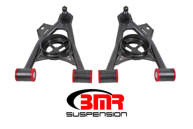BMR 94-04 Ford Mustang Non-Adj. A-Arms Lower (Poly) w/ Spring Pocket - Black Hammertone - GTR Auto