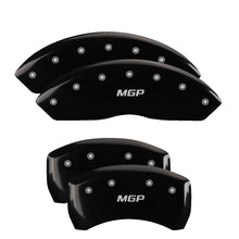 Load image into Gallery viewer, MGP 4 Caliper Covers Engraved Front &amp; Rear MGP Black finish silver ch - GTR Auto