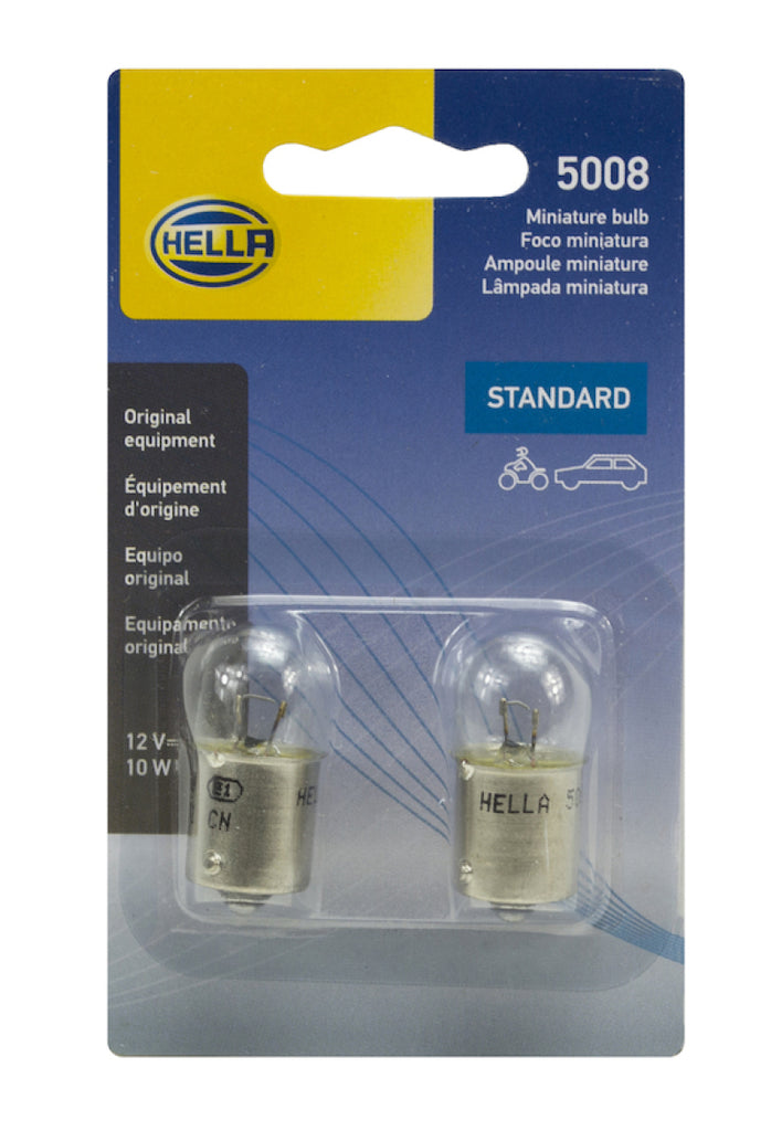 Hella Bulb 5008 12V 10W Ba15S B6 (2) - GTR Auto