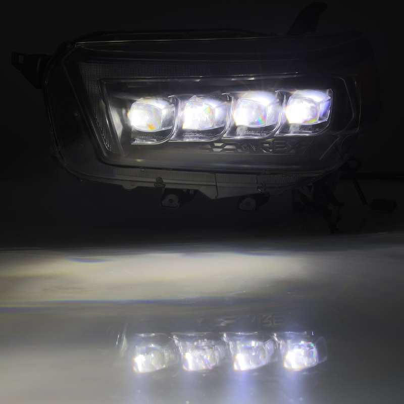 AlphaRex 10-13 Toyota 4Runner NOVA LED Projector Headlights Plank Style Black w/Seq Signal/DRL - GTR Auto
