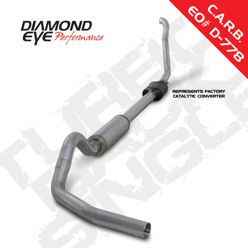 Diamond Eye KIT 4in Turbo Back Single AL: 94-97 FORD 7.3L F250/F350 PWRSTROKE NFS W/ CARB EQUIV STDS - GTR Auto