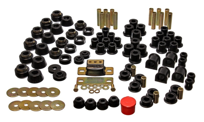 Energy Suspension 87-95 Jeep Wrangler YJ Black Hyper-Flex Master Bushing Set - GTR Auto