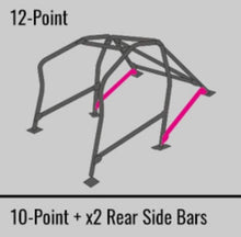 Load image into Gallery viewer, Cusco SFTY21 2-Pssgr 12pt BLK Around Dash Roll Cage 95-01 Acura Integra Type R (DC2) (S/O/No Cancel)