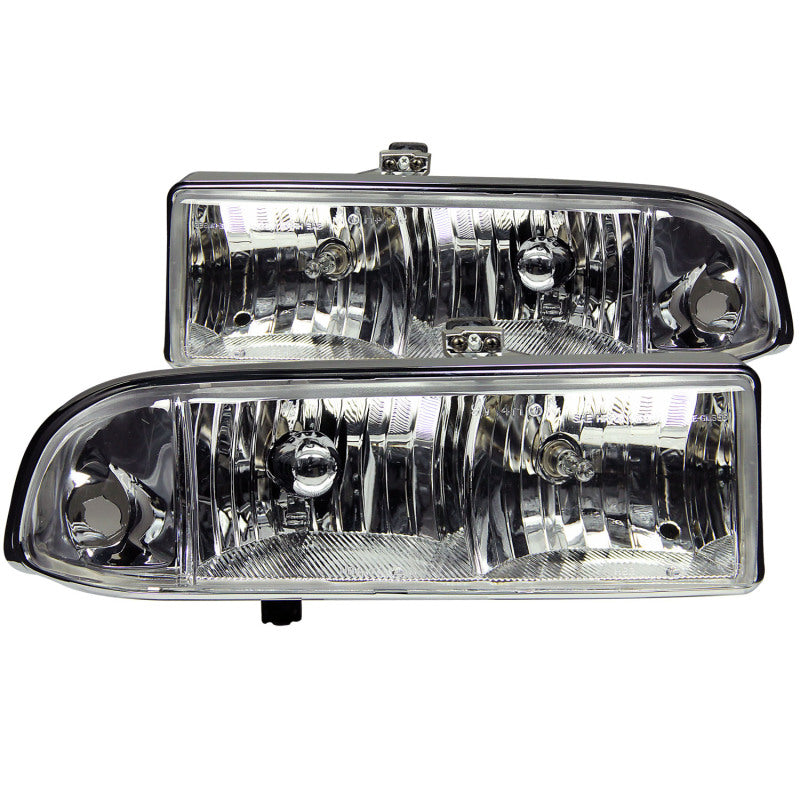 ANZO 1998-2005 Chevrolet S-10 Crystal Headlights Chrome - GTR Auto