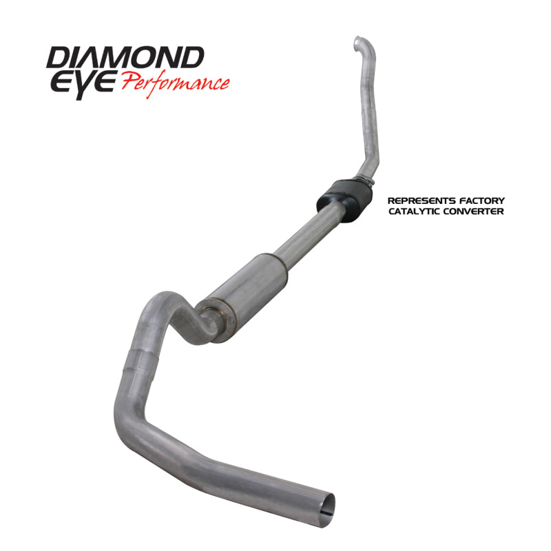 Diamond Eye KIT 4in Turbo Back Single AL: 94-97 FORD 7.3L F250/F350 PWRSTROKE NFS W/ CARB EQUIV STDS - GTR Auto