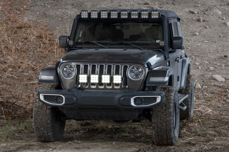 Diode Dynamics Jeep JL SS5 4-Pod CrossLink Grille Lightbar Kit Sport - White Combo - GTR Auto