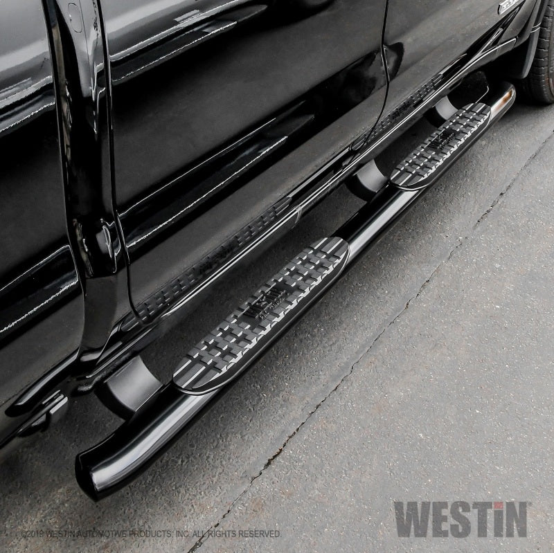Westin 19-20 Chevrolet/GMC Silverado/Sierra 1500 Double Cab PRO TRAXX 4 Oval Nerf Step Bars - Black - GTR Auto