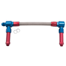 Load image into Gallery viewer, Russell Performance -8 AN to -8 AN ProFlex Demon Carb Dual Inlet Carb Kit (Red/Blue) 641180
